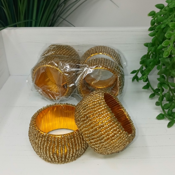 NWOT Beaded Napkin Ring Holders - Picture 6 of 6